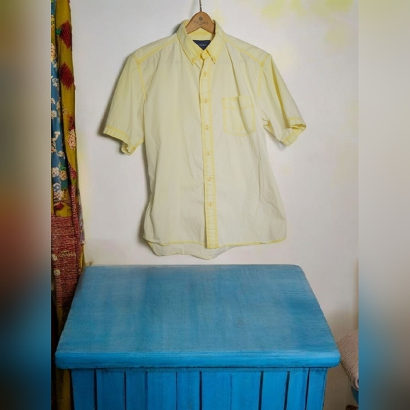 OCS Other - O C S Clothiers Sz M Yellow Distressed Cotton Men's Shirt